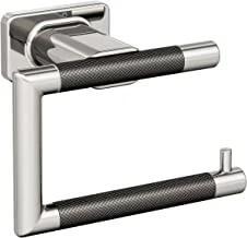Esquire Polished Nickel/Gunmetal Contemporary Single Post Toilet Paper Holder