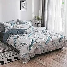 DONETELLA Essential Collection 4 Piece Comforter set,Twin size,Reversible Print Style| 1 Twin Comorter,1 Fitted, 2 Pillow Sham| Super-Soft Down Alternative Filling,all Season, Multicolor