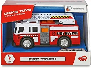 Dickie Fire Truck With Fire Ladder+Light&Sound For Age 3+ Years Old- Multicolored