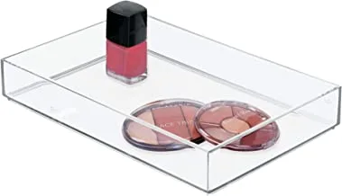iDesign Clarity Plastic Drawer Organizer, Storage Container for Cosmetics, Makeup, and Accessories on Vanity, Countertop, Bathroom, or Cabinet, 8