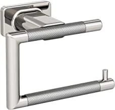 Amerock BH26617PNSS | Polished Nickel/Stainless Steel Single Post Toilet Paper Holder | 5-7/8 in. (149 mm) Toilet Tissue Holder | Esquire | Bath Tissue Holder | Bathroom Hardware | Bath Accessories