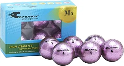 كرات الجولف الملونة Chromax Metallic M5 (عبوة من 6)
