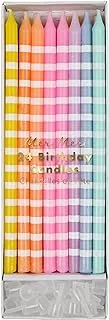 Meri Meri Pastel Birthday Party Cake Candles 24 Pieces, 6 inch Height