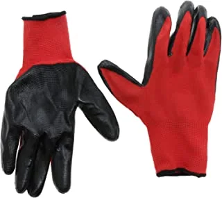 OSCO Safety Gloves Size Medium, Red and Black