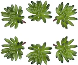 6 قطع من نباتات السوكولينتا المزيفة من YATAI ، نباتات إيشفيريا بلانتيناس ، زهور وهمية ، نباتات صناعية ، شجيرات للمنازل والمكاتب والديكور ومشروع الحرف الفنية (أخضر)