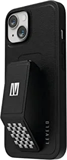 Levelo Morphix Gripstand PU Leather Case, iPhone 14 plus, black
