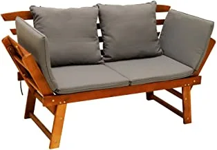 YATAI Solid Acacia Wood Sofa Outdoor - فناء قابل للتعديل مقاوم للطقس لأثاث حديقة بجانب المسبح ، مقاعد خارجية ، كرسي شمسي ، كرسي صالة - أريكة استرخاء للشاطئ