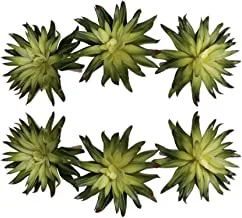 6 قطع من نباتات YATAI النضرة Echeveria Agavoides نباتات زهور وهمية نباتات صناعية شجيرات للمنازل والمكتب ومشروع الحرف الفنية (أخضر)