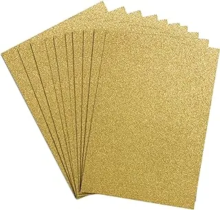 سبرينج بورد 10936 Glitter Card 10 أوراق ، مقاس A4 ، ذهبي