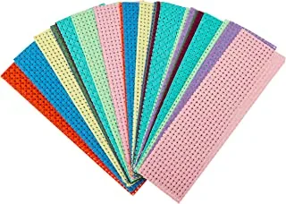 سبرينج بورد 10215 إشارات مرجعية ملونة من قماش بينكا بغرز متقاطعة ، 50 قطعة ، مقاس 20 × 6 سم