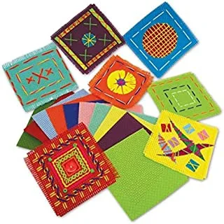 Springboard 10217 Coloured Binca Squares Cross-Stitch Fabric 50-Pieces, 15 cm Length x 15 cm Width