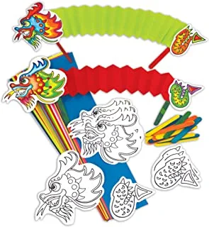 Springboard 10251 Concertina Dragons Chinese New Year Craft Activity 30-Pieces