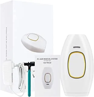 Laser Hair Removal, Home Use Devices Laser Epilator, Handheld Full Body Facial Epilator for Face, Armpits, Arms, Bikinis and Legs, white