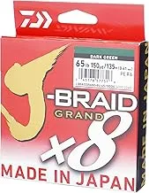 Daiwa J-Braid Grand x8 Dark Green Braided Line