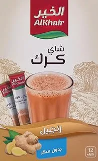Alkhair Emoji Karak Ginger Tea without Sugar 12 Sticks 15 g