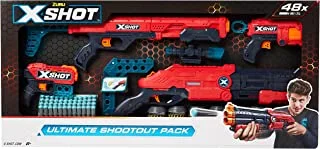 X-Shot Ultimate Shootout Pack, 48 Foam Darts, Shooting distance of 27M/90FT
