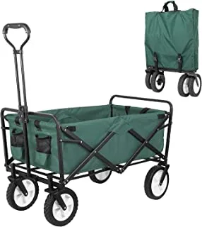 Coolbaby Foldable Utility Vehicle, Heavy Duty Foldable Outdoor Garden Cart, Adjustable Handle, Suitable For Garden, Sports, Camping, Picnic