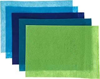 Hema Felt Sheet 5 Piece, 21 cm X 30 cm Size, Blue/Green