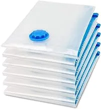 Vacuum Space Saver Reusable Sealer Storage Bags with Suction Pump, Pack of 6 (70x100cm)
