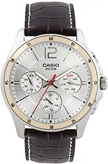 Casio for Men Chronograph MTP-1374L-7AVDF Leather Watch