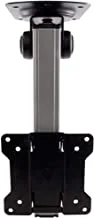 Monoprice 116122 Under Cabinet Tilt TV Wall Mount Bracket - For TVs Up to 27in Max Weight 44lbs VESA Patterns Up to 100x100 Silver