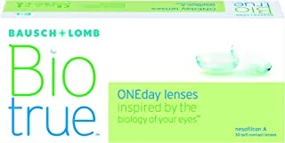 Biotrue ONEday - عدسات لاصقة ناعمة للاستخدام اليومي ، ديوبتر (-2) - 30 عبوة