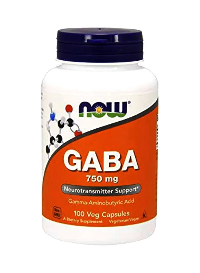 Now Foods Gaba Dietary Supplement - 100 Veg Capsules
