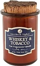 Northern Lights Candles Spirit Jar Candles, Whiskey and Tobacco - 52601