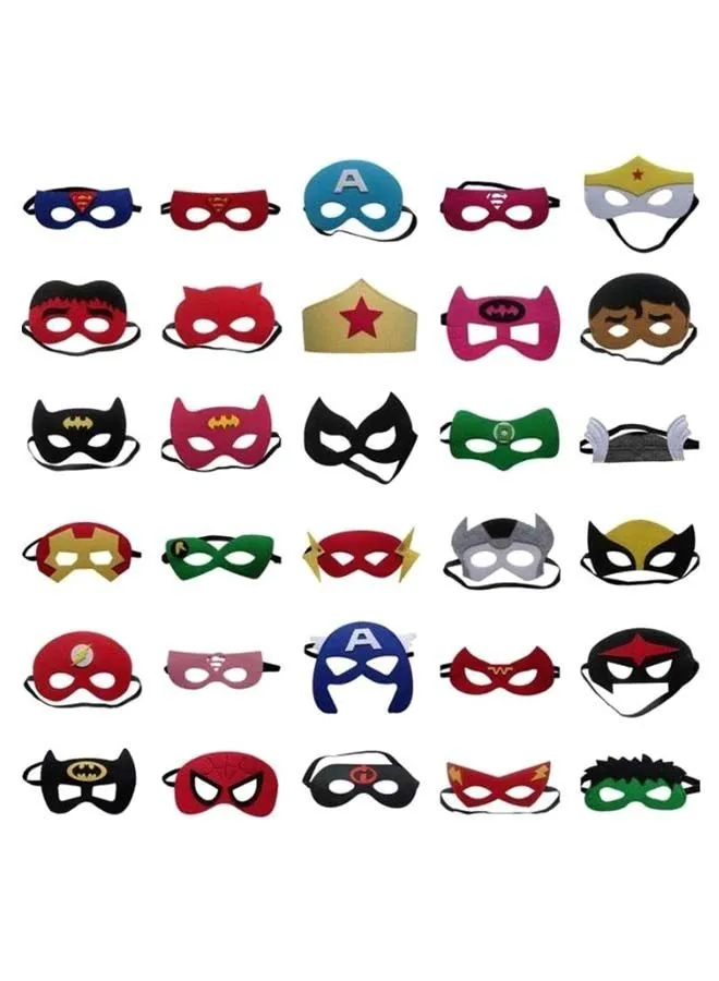 Generic 30-Piece Superhero Theme Birthday Party Eye Mask Set