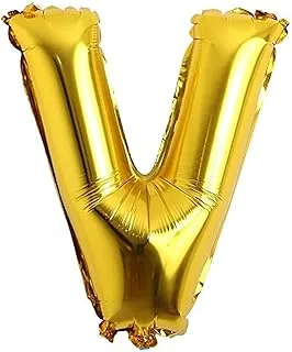 Italo V Alphabet Number Foil Mylar Party Decoration Balloons, 32 Inch Size, Gold