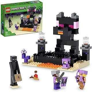 LEGO 21242 Minecraft The End Arena, Player-vs-Player Battle Playset with Lava, Ender Dragon and Enderman Figures, Action Toys for Kids, Boys & Girls 8 Plus Years Old