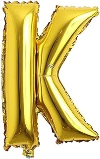 Italo K Alphabet Number Foil Mylar Party Decoration Balloons, 32 Inch Size, Gold