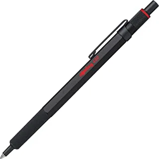 rOtring 600 قلم حبر جاف ، نقطة متوسطة ، حبر أسود ، برميل أسود ، قابل لإعادة التعبئة