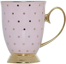Cristina Re Polka Gold Blush Mug, 300 ml Capacity