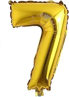 Italo Number 7 Foil Balloon, 32-Inch Size, Gold