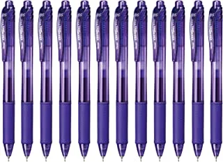 Pentel Ener Gel Roller Pen 12-Pieces, Violet
