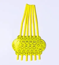 Italo Smiley Fancy Party Straw for Birthday Party 6-Pieces Set