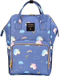 SUNVENO Diaper Bag - Printed Colours - Unicorn Blue