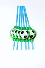 Italo football fancy party straw for birthday party 6-pieces set