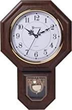 Timekeeper Essex Westminster Chime Faux Wood Pendulum Wall Clock, 17.5