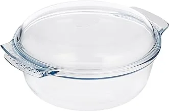 Pyrex Classic Round Casserole Dish with Lid, 3.75 Liter Capacity