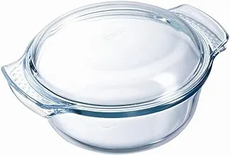 Pyrex Classic Glass Round Casserole Dish with Lid, 1.5 Liter Capacity