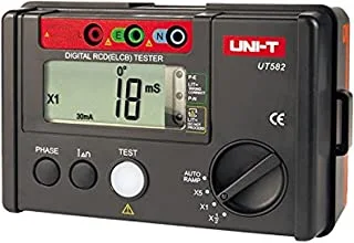 UNI-T UT582 Digital RCD (ELCB) Tester AUTO RAMP Leakage Circuit Breaker Meter with Mis-Operation Buzzer