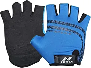 Nivia Copper Head Gym Gloves-L (blue), 4771