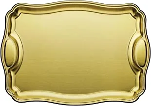 Tramontina Golden Stainless Steel Large Tray 49 x 34 cm Gold Decoration with special design