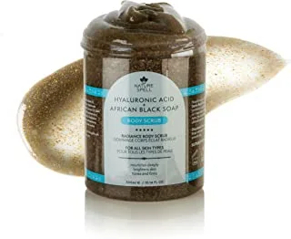 Nature Spell African Black Soap & Hyaluronic Acid Body Scrub 300Ml