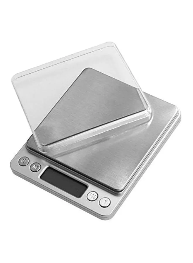 Voberry Digital Weighing Scale Machine 2000 Gram Silver 14x11x5cm