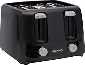 Krypton 4 Slice Bread Toaster, Black, 1400W - KNBT6295