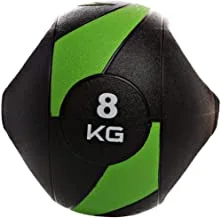 Medicine Ball with Grip, 8kg - LS3007A, Green/Black