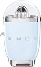 Smeg Cjf01PbUK, 50'S Retro Style Aesthetic Citrus Juicer With Juicing Bowl And Lid, Anti-Drip Stainless Steel Spout, Die-Cast Aluminium Body, Pastel Blue, 1 Year Warranty